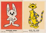 CRUSADER RABBIT RARE SET OF PREMIUM CARDS ISSUED BY BELL BRAND CHIPS.