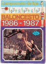 1986-87 NBA COMPLETE SPANISH CARD ALBUM WITH MICHAEL JORDAN & MANY OTHER HALL OF FAMERS.