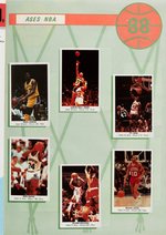 1988 NBA COMPLETE SPANISH STICKER ALBUM WITH MICHAEL JORDAN & MANY OTHER HALL OF FAMERS.