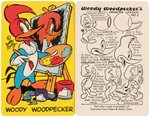 "WOODY WOODPECKER'S DRAWING LESSON" TWO COMPLETE HIGH GRADE PREMIUM CARD SETS.