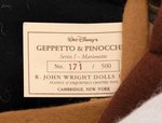 GEPPETTO AND PINOCCHIO BOXED R. JOHN WRIGHT DOLLS.