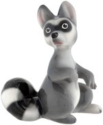 SNOW WHITE FOREST ANIMALS - RACCOON EXCEPTIONAL ZACCAGNINI CERAMIC FIGURINE (LARGE SIZE VARIETY).