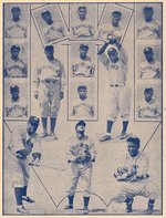 1935 NEGRO LEAGUE BASEBALL BROADSIDE FEATURING 15 HALL OF FAME MEMBERS INCLUDING JOSH GIBSON.