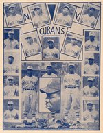 1935 NEGRO LEAGUE BASEBALL BROADSIDE FEATURING 15 HALL OF FAME MEMBERS INCLUDING JOSH GIBSON.