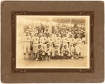 1927-28 CUBA BASEBALL CLUB CABINET PHOTO WITH HOF'ERS OSCAR CHARLESTON, WILLIE FOSTER & JUDY JOHNSON