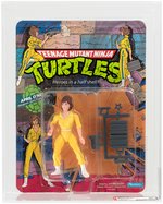 TEENAGE MUTANT NINJA TURTLES - APRIL O'NEIL SERIES 1/10 BACK AFA 80 NM (BLUE STRIPES).