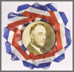 FDR 1932 PORTRAIT WITH WOVEN RIBBON ACCENT.