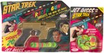 STAR TREK JET DISC TRACER-SCOPE SPACE RIFLE, GUN & JET DISCS CARDED TRIO.