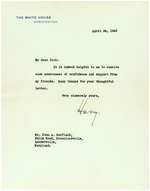 "HARRY" TRUMAN APRIL 24, 1945 SIGNED LETTER ON WHITE HOUSE STATIONERY.