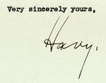 "HARRY" TRUMAN APRIL 24, 1945 SIGNED LETTER ON WHITE HOUSE STATIONERY.