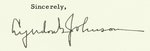 LYNDON JOHNSON SIGNED VOTING RIGHTS LETTER ON WHITE HOUSE STATIONERY.