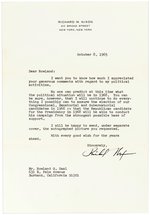 RICHARD NIXON SIGNED 1965 LETTER WITH 1968 PRESIDENTIAL CONTENT.