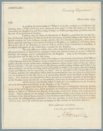 ALEXANDER HAMILTON SIGNED 1793 CIRCULAR ON ACCEPTING UNITED STATES BANK NOTES.