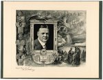 "DINNER TO HERBERT HOOVER" SIGNED 1919 NEW YORK LOTOS CLUB PRINT.