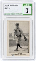 1921 E121 AMERICAN CARAMEL "SERIES OF 80" TY COBB (HOF) CSG 2 GOOD.