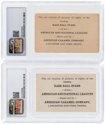 1921 E121 AND 1922 E122 AMERICAN CARAMEL CSG GRADED LOT OF TWO.