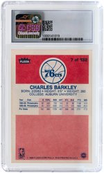 1986-87 FLEER #7 CHARLES BARKLEY (HOF) CSG 8.5 NM/MINT+.