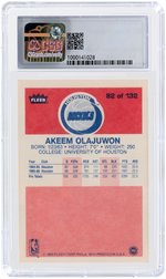 1986-87 FLEER #82 AKEEM OLAJUWON (HOF) CSG 8.5 NM/MINT+.