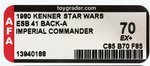 STAR WARS: THE EMPIRE STRIKES BACK - IMPERIAL COMMANDER 41 BACK-A 70 EX+.