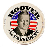 "HOOVER FOR PRESIDENT" METAL CAR ATTACHMENT.