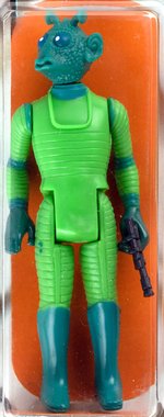 STAR WARS - GREEDO ACTION FIGURE ON 21 BACK-C CARD AFA 85 NM+.