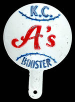 KANSAS CITY A'S BOOSTER LICENSE ATTACHMENT.