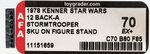 STAR WARS - STORMTROOPER 12 BACK-A AFA 70 EX+ (SKU ON FOOTER).