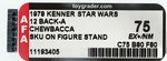 STAR WARS - CHEWBACCA 12 BACK-A AFA 75 EX+/NM (SKU ON FOOTER).