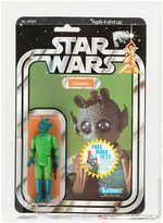 STAR WARS - GREEDO ACTION FIGURE ON 20 BACK-H CARD AFA 75 EX+/NM.