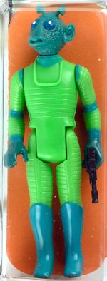 STAR WARS - GREEDO ACTION FIGURE ON 20 BACK-H CARD AFA 75 EX+/NM.