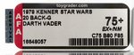 STAR WARS - DARTH VADER ACTION FIGURE ON 20 BACK-G CARD AFA 75+ EX+/NM.