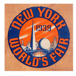 "NEW YORK WORLD'S FAIR 1939" WOOD CANE CHAIR.