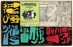 THE MUNSTERS CARTOON SET HIGH GRADE BOXED COLORFORMS SET WITH ACETATE SHEET.