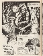 SOS #40 SPANISH HORROR COMIC BOOK COVER ORIGINAL ART.