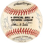 MLB MVPs MULTI-SIGNED BASEBALL.