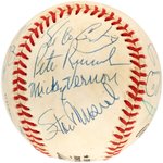 NATIONAL BASEBALL HALL OF FAMERS & STARS MULTI-SIGNED BASEBALL.