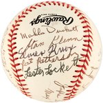 NEGRO LEAGUE STARS MULTI-SIGNED BASEBALL WITH WILLIE MAYS (HOF).