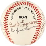 NEGRO LEAGUE STARS MULTI-SIGNED BASEBALL WITH WILLIE MAYS (HOF).