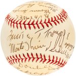 NEGRO LEAGUE STARS MULTI-SIGNED BASEBALL WITH MONTE IRVIN (HOF).