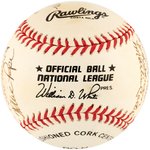 NEGRO LEAGUE STARS MULTI-SIGNED BASEBALL WITH MONTE IRVIN (HOF).