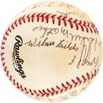 NEGRO LEAGUE STARS MULTI-SIGNED BASEBALL WITH MONTE IRVIN (HOF).