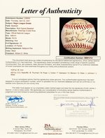 NEGRO LEAGUE STARS MULTI-SIGNED BASEBALL WITH MONTE IRVIN (HOF).