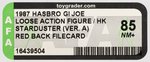 G.I. JOE LOOSE ACTION FIGURE/HK STARDUSTER (VER.A) AFA 85 NM+.