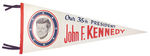 JFK 1961 INAUGURAL LARGE PENNANT