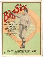 BIG SIX CHRISTY MATHEWSON (HOF) INDOOR BASEBALL GAME.