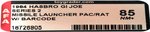 G.I. JOE MISSLE LAUNCHER PACK RAT SERIES 2 AFA 85 NM+ (WITH BARCODE).