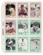 1982 TCMA BASEBALL'S GREATEST HITTERS/PITCHERS/SLUGGERS CARD SETS W/61 AUTOGRAPHED- MANY BY HALL OF FAME MEMBERS.