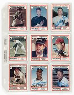 1982 TCMA BASEBALL'S GREATEST HITTERS/PITCHERS/SLUGGERS CARD SETS W/61 AUTOGRAPHED- MANY BY HALL OF FAME MEMBERS.