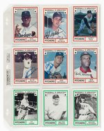 1982 TCMA BASEBALL'S GREATEST HITTERS/PITCHERS/SLUGGERS CARD SETS W/61 AUTOGRAPHED- MANY BY HALL OF FAME MEMBERS.