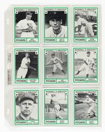 1982 TCMA BASEBALL'S GREATEST HITTERS/PITCHERS/SLUGGERS CARD SETS W/61 AUTOGRAPHED- MANY BY HALL OF FAME MEMBERS.